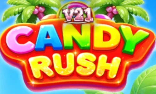 Tampilan antarmuka slot Candy Rush pada perangkat seluler